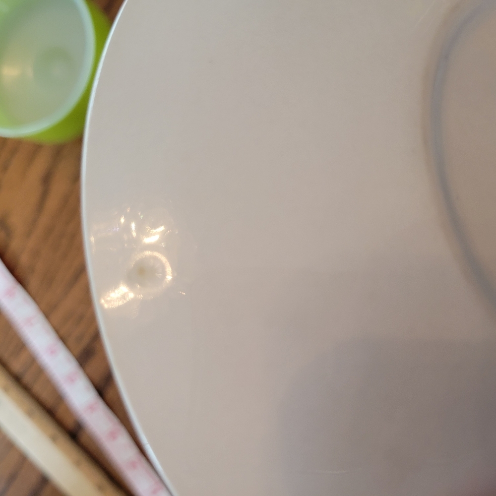 Mikasa Focus-Shape Zombie Saucers (2) Pattern #2028-8? Japan Green Blue Flowers - Picture 14 of 15